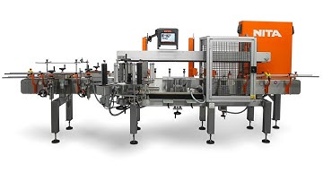 4-Panel Label Application on Square Gallon Container with Rear Servo Closure