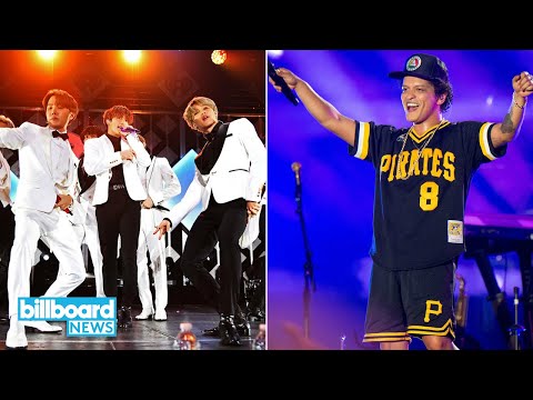 Bruno Mars Reacts to BTS Covering 'Finesse' On Carpool Karaoke With James Corden | Billboard News