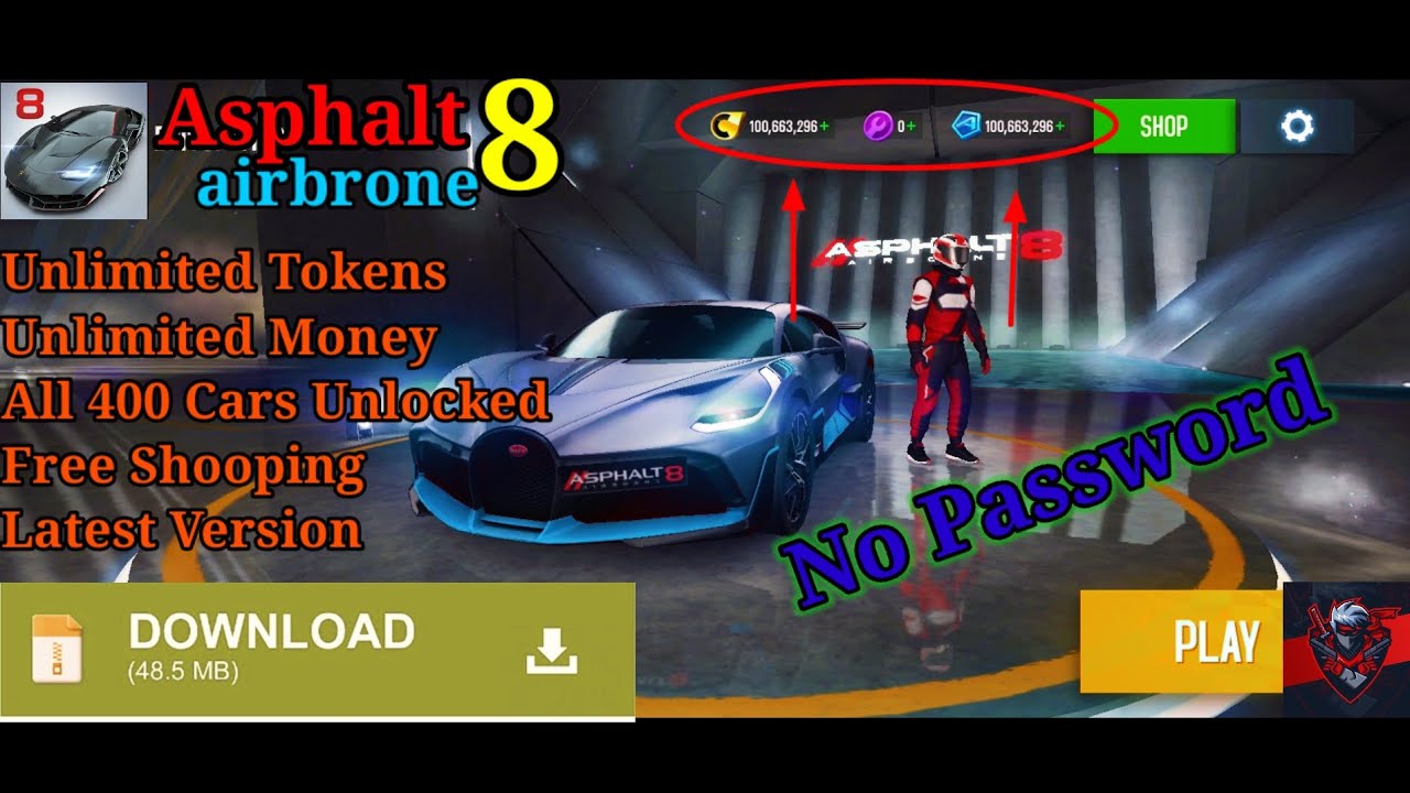 Asphalt 8 Mod Apk 🤡 Unlimited Tokens and All 400