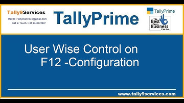 Add On 044: User Wise Control on F12 -Configuration | Tally Customization
