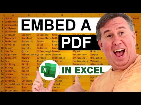 Video: Kan jy 'n PDF in Excel plaas?