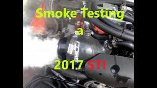 EVAP smoke testing a Subaru STI