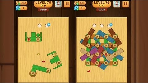 Screw Puzzle: Wood Nut & Bolt - Level 76 (requested)