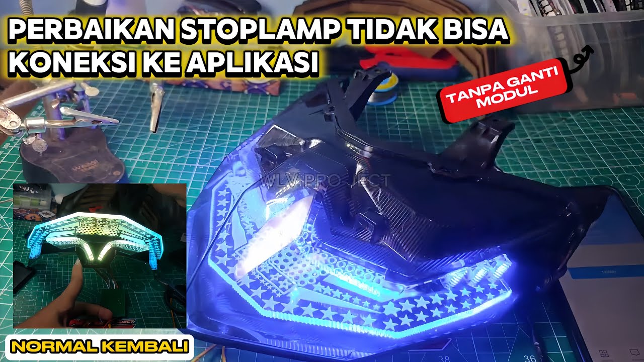 [EROR] PERBAIKI STOPLAMP YG TIDAK BISA KONEKSI KE APLIKASI LED LAMP //service stoplamp slim frame