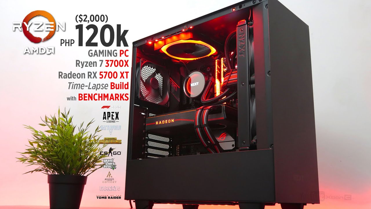 2 000 Php120k Amd Gaming Pc Time Lapse Build Ft Ryzen 7 3700x Radeon Rx 5700 Xt W Benchmark Youtube