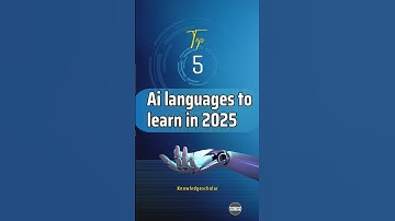 Top 5 AI Programming Languages to Learn in 2025 #ai #tech #programminglanguage #tech #coding #reels