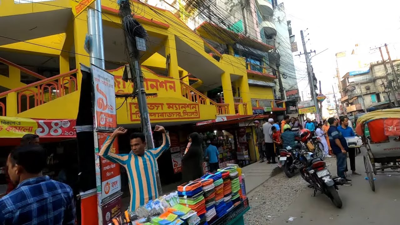 Sylhet City Walk 4K Lamabazar to Zindabazar Road Tuber YouTube
