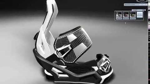 Snowboard binding design in Autodesk Alias