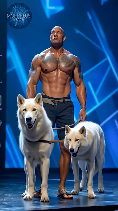 Dwayne Johnson's twin and His White Wolves Stun Virtual AGT 2025 with a Breathtaking Illusion! 🐺✨
