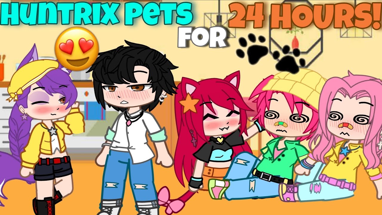 Huntrix PETS for 24 HOURS! ft. Saja Boys | Kpop Demon Hunters | Gacha Club