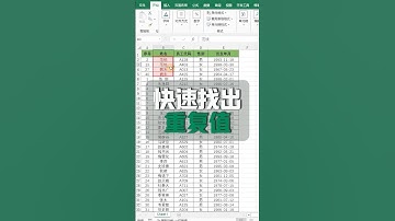 快速找出重复值，来学👍 #excel #office办公技巧 #办公软件 #职场#文员