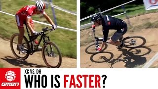 How Fast Are XC Racers On Downhills? | Nino Schurter Takes On GMBN At Lenzerheide