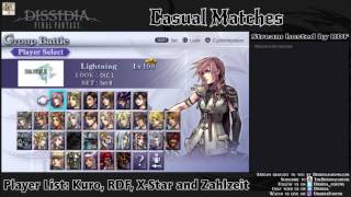 [Stream Archive] Dissidia 012 PvP hosted by Dissidiaforums [01-16-2016]