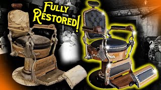 Restoration of a 18901910 Barber's chair!  *EXTREMELY RARE*