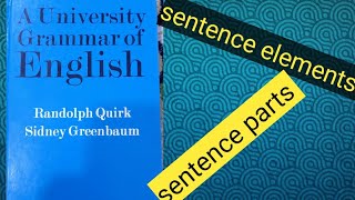 مادة الكرمر /المرحلة الثالثة/قسم اللغة الانكليزية/الفرق بين(elements sentence)و (parts of sentence)