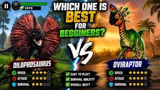🔥🦖Dilophosaurus vs Oviraptor - Which is Best for Beginners? | Jurassic Clash Primal Dino Sim screenshot 3