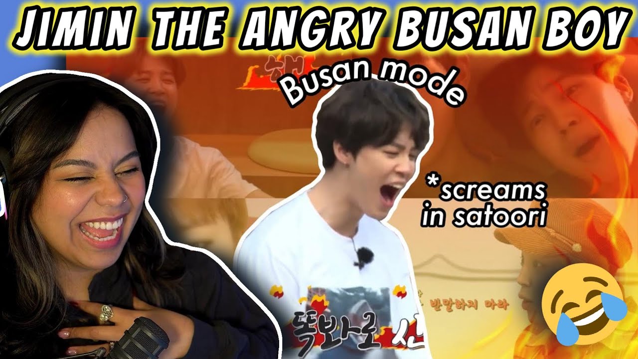 REACTING to Jimin' s busan satoori (dialect) jumping out 😂💜