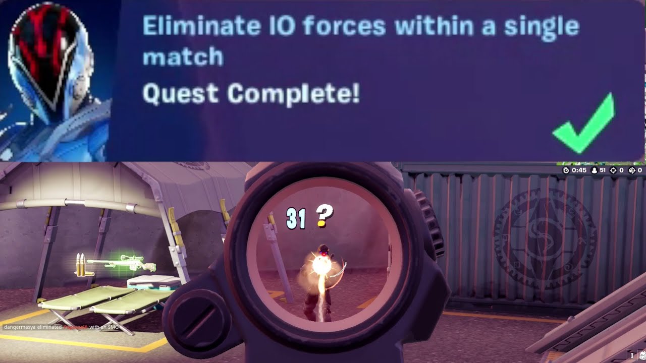 Eliminate IO Forces Within a Single Match Fortnite YouTube