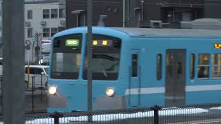 近江鉄道100系105F　普通米原ゆき彦根駅到着