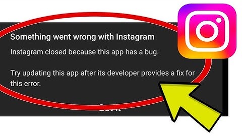 Fix Instagram App Something went wrong with Instagram || Instagram closed because this app has a bug