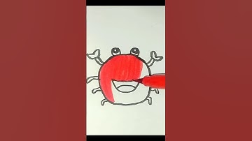 How to draw a CUTE CRAB easy 🦀#step by step#crabdrawing #artdrawing#shortsfeed#ytshortsindia#shorts