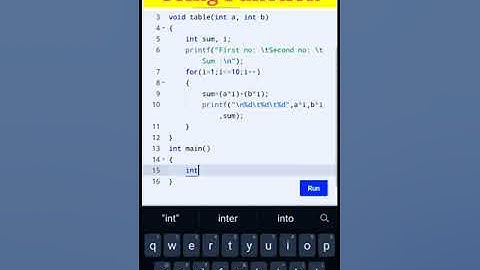 Sum of two tables | Using Call by reference | In C language #shorts #youtubeshorts #coding
