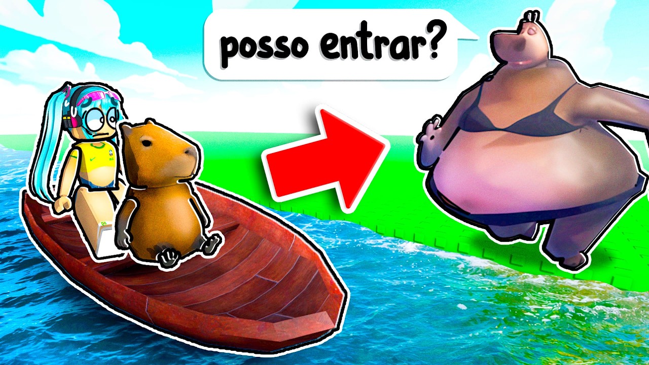 JOGUEI O JOGO DO BARCO NO ROBLOX E QUASE AFUNDEI 😂🚢