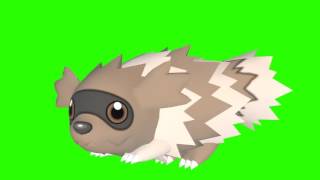 Zigzagoon animated right (pokemon) chroma