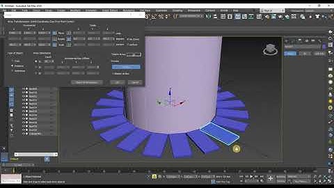 3ds max array stair modeling  array tool