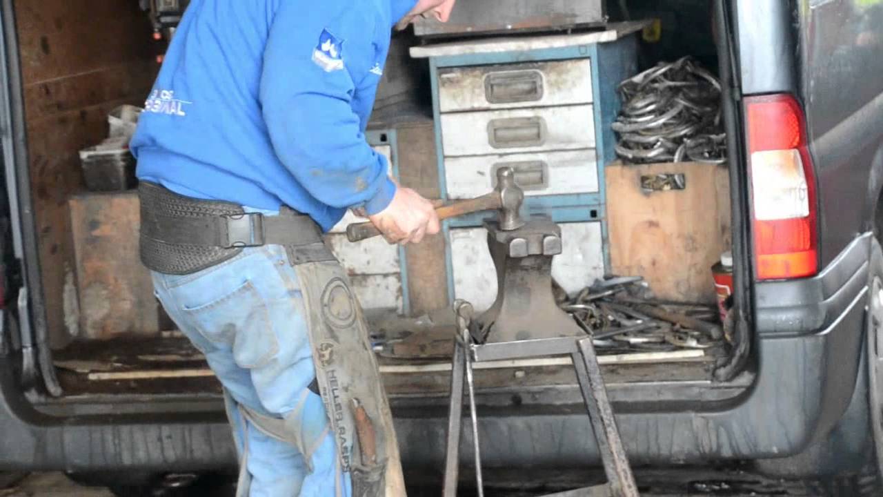 Friesian Horse Koning's new shoes 2016 Steven Beane world # 1 farrier