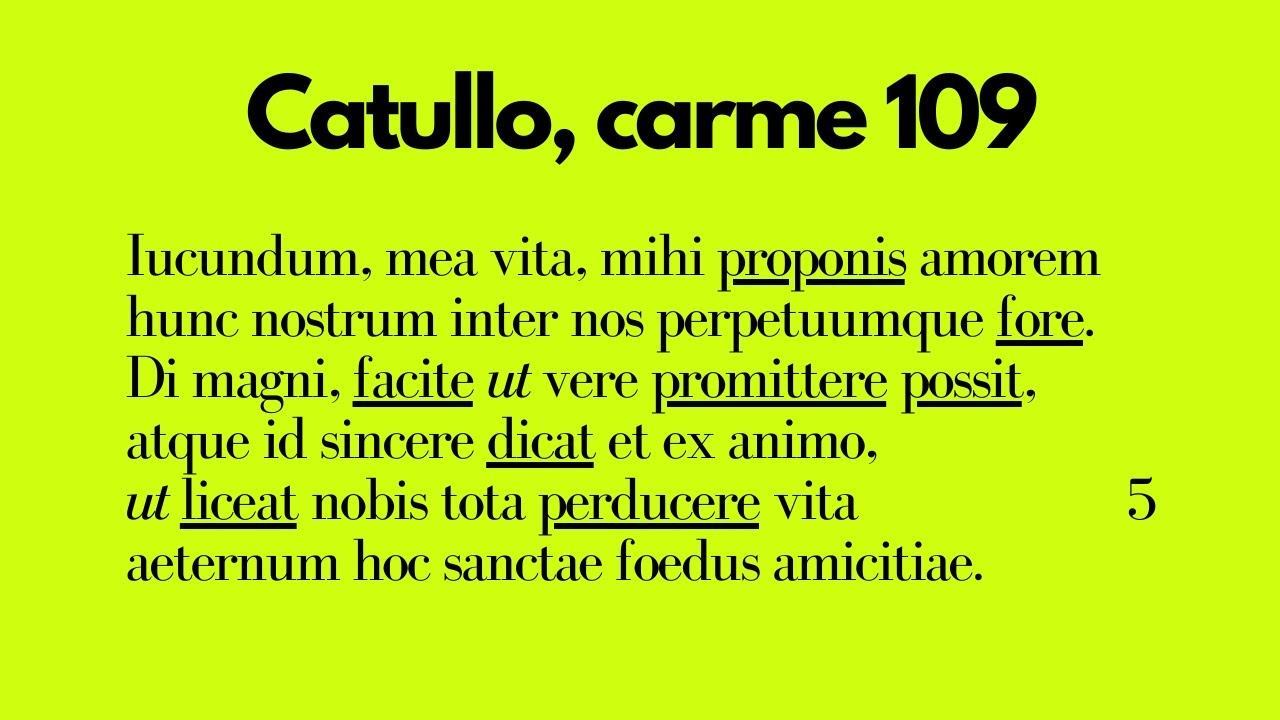 Iucundum Mea Vita Mihi Proponis Amorem