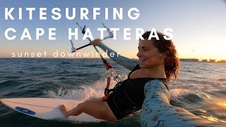Kitesurfing Sunset Downwinder in Cape Hatteras