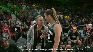 Sabrina Ionescu Breaks the All Time 3 Point Contest Record 37 Points #wnba #sabrinaionescu