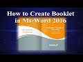 Creating Professional Booklet in ms word