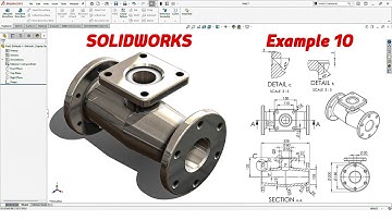 SolidWorks Tutorial – Intermediate Example 10 | Part & Drawing Practice