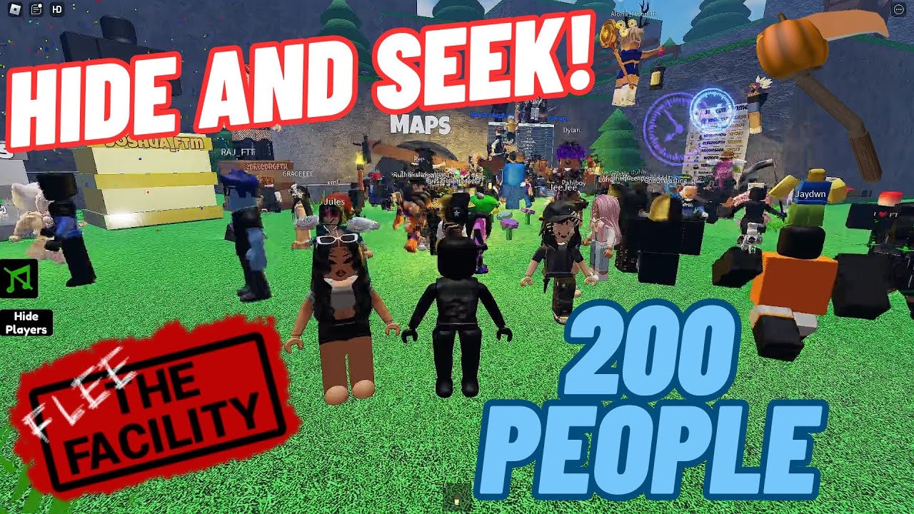 HIDE AND SEEK With 200 People in Flee the Facility!