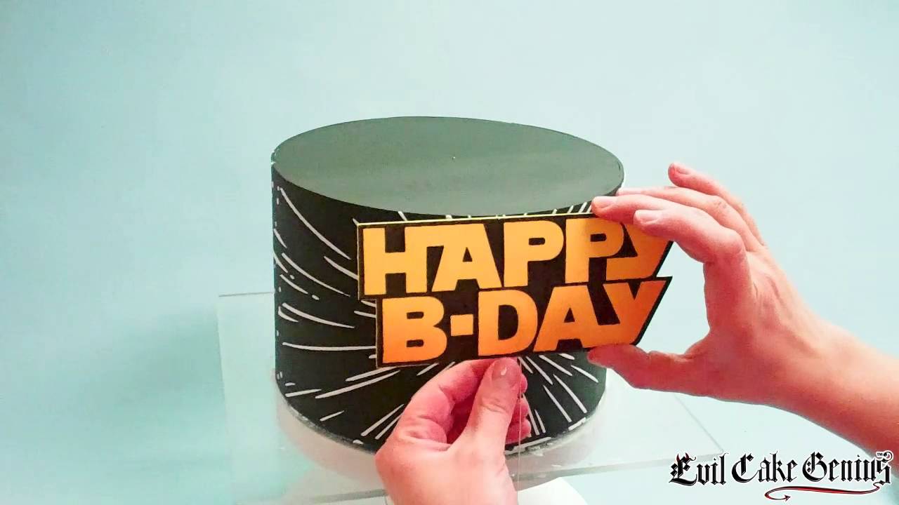 Evil Cake Genius - Galactic Birthday Cake Stencils