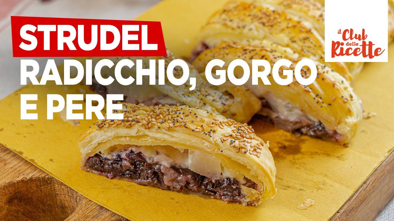 Strudel Salato Radicchio Rosso, Gorgonzola e Pere 😋 Un Antipasto delle Feste davvero Gustoso! 🎄