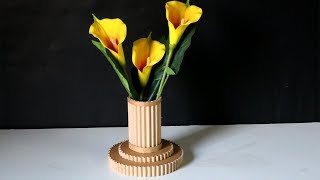 How to Make Flower Pot | Simple from Cardboard | DIY Flower Tob | Mini Engineer