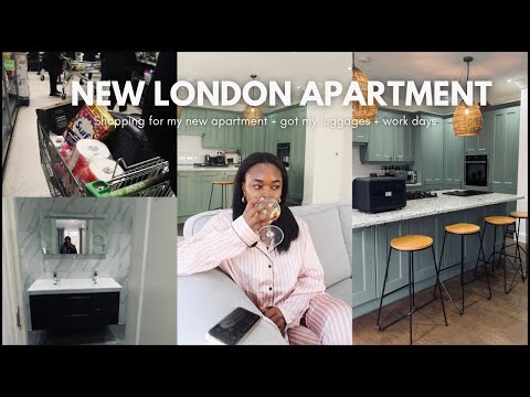 My New London Apartment Tour | Shopping For My New apartment + Finally Got My Luggages + Work Days