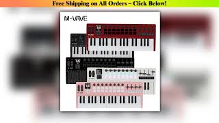 M-VAVE SMK-37 PRO 37-Key MIDI Controller with Built-in Synth Engine | 8 Knobs + 64 RGB Pads for Update