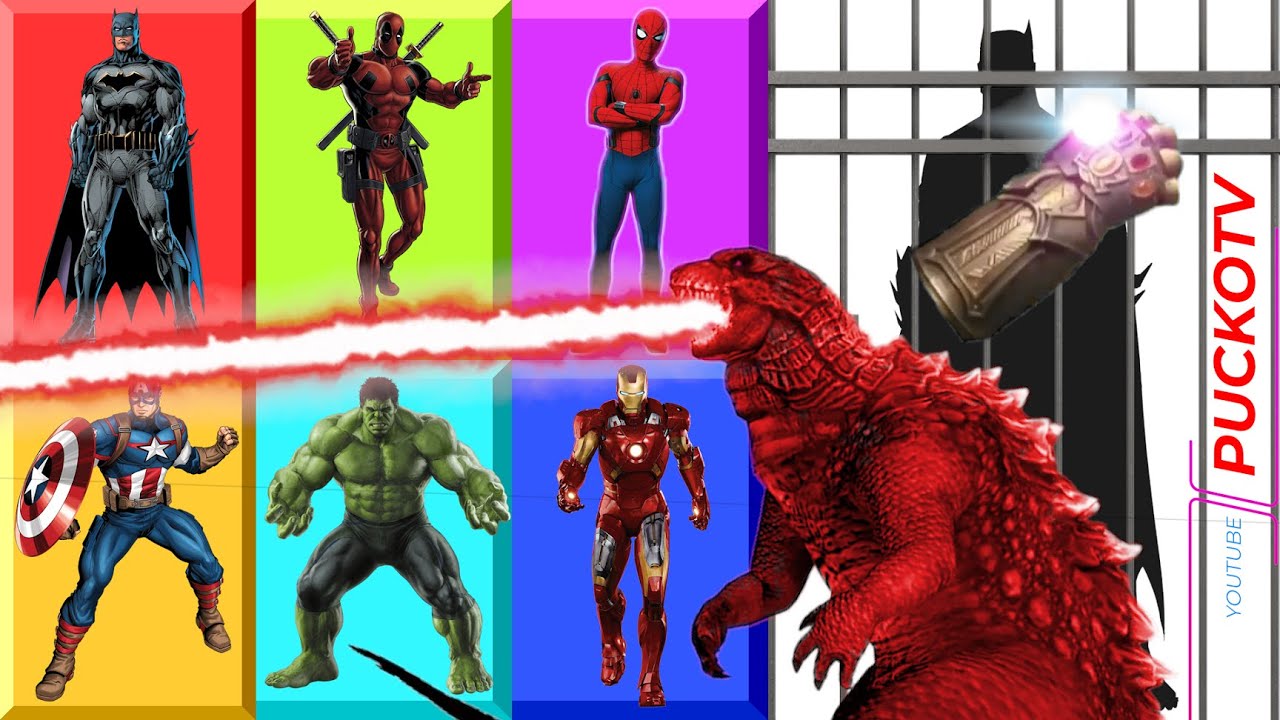 Wrong Puzzle Лучшие супергерои - «Команда Халка» против «Команды Годзиллы»