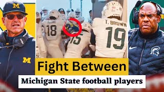 Michigan State football players Fight😱 | 15 Michigan Players in the tunnel | College Football