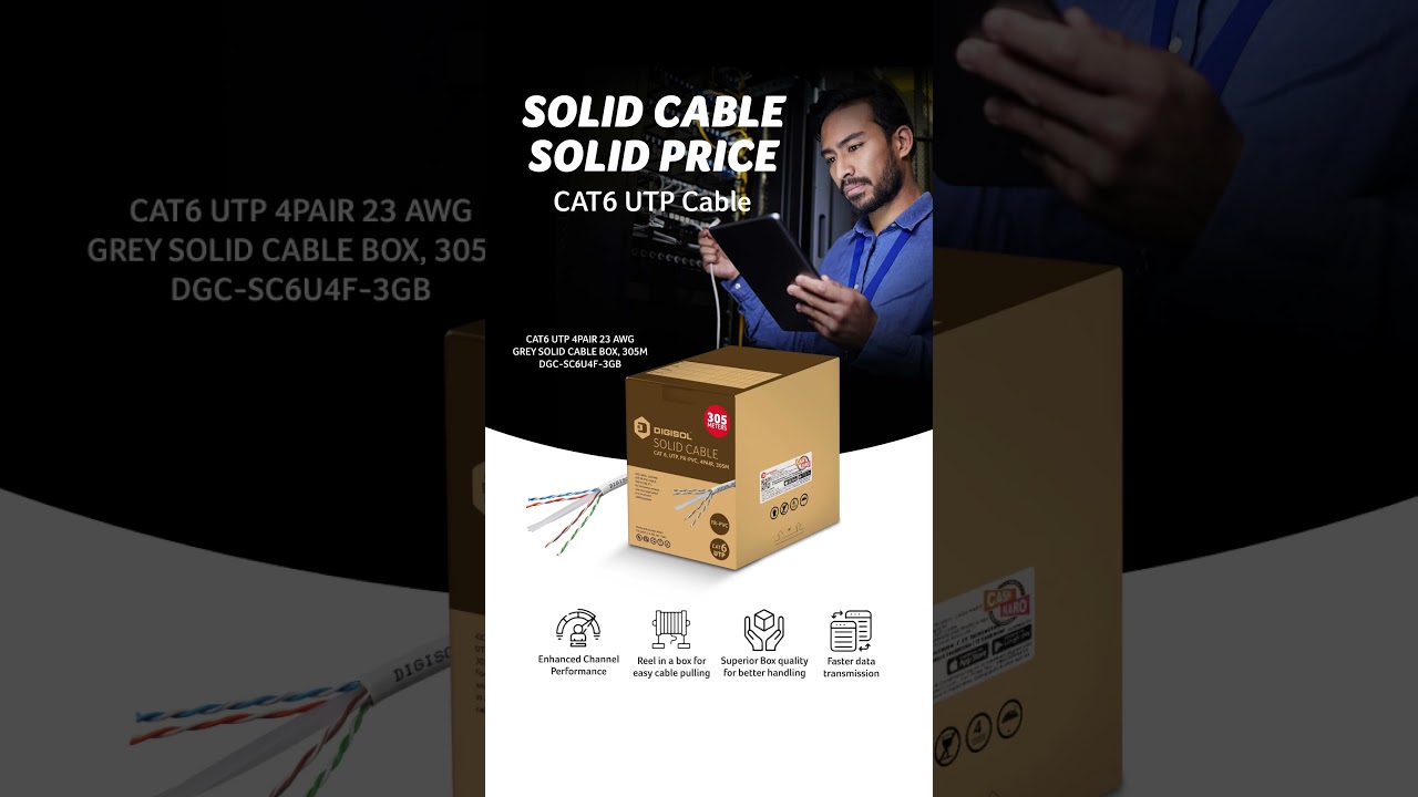 Digisol CAT6 UTP Solid Cable at Solid Prices.