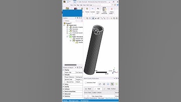 Mallado uniforme de un tubo en ANSYS Workbench #engineering #ansys #shorts