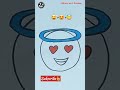 How to draw a love emoji with crown head😍😇😀#emojimix #satisfying #creative #art