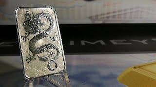 -- 2019 1oz Australia Silver bullion 9999 Dragon Coinbar review! --