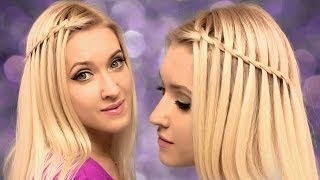 Как заплести себе косу водопад: видео и фото схема