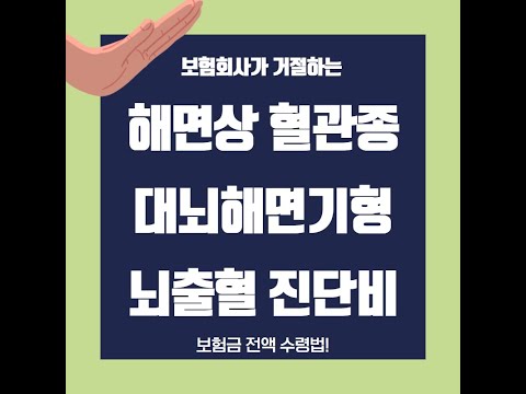 해면상 혈관종 대뇌해면기형 뇌출혈 진단비 분쟁에 대해서