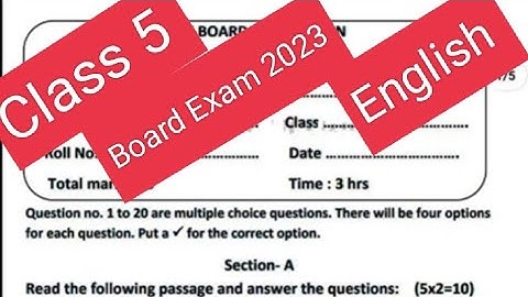 English Sample paper 2023(Class 5)#pseb #solved #class5 #english